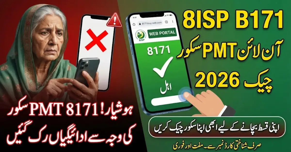 8171 PMT Score Check Online for BISP Payment Verification 2026