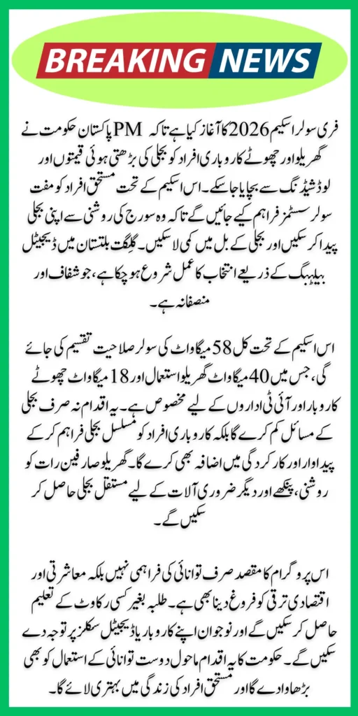 PM Free Solar Scheme 2026 Digital Balloting Process Officially Started Now