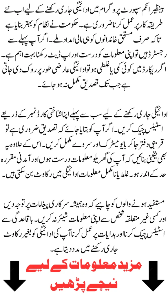 BISP 2026 Full Guide Payment Continuation Process for Already Registered Beneficiaries