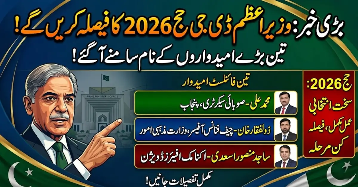 PM to Decide New DG Hajj Pakistan 2026 from Three Top Contenders