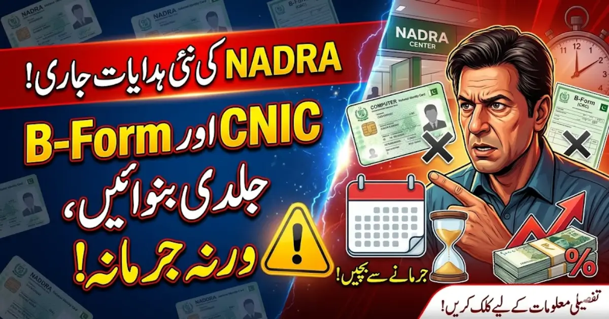 NADRA New Guidelines 2026: Complete CNIC and B-Form Process Before Deadline to Avoid Penalties