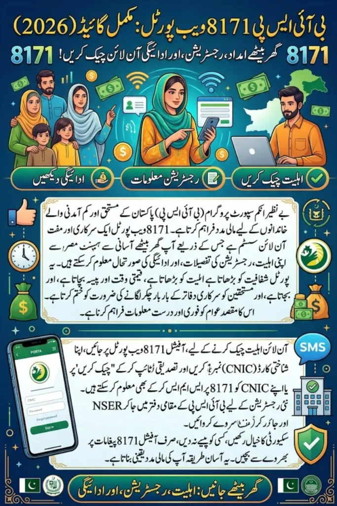 8171 Web Portal 2026 – Easy Guide to Check BISP Eligibility, Registration and Payment Online